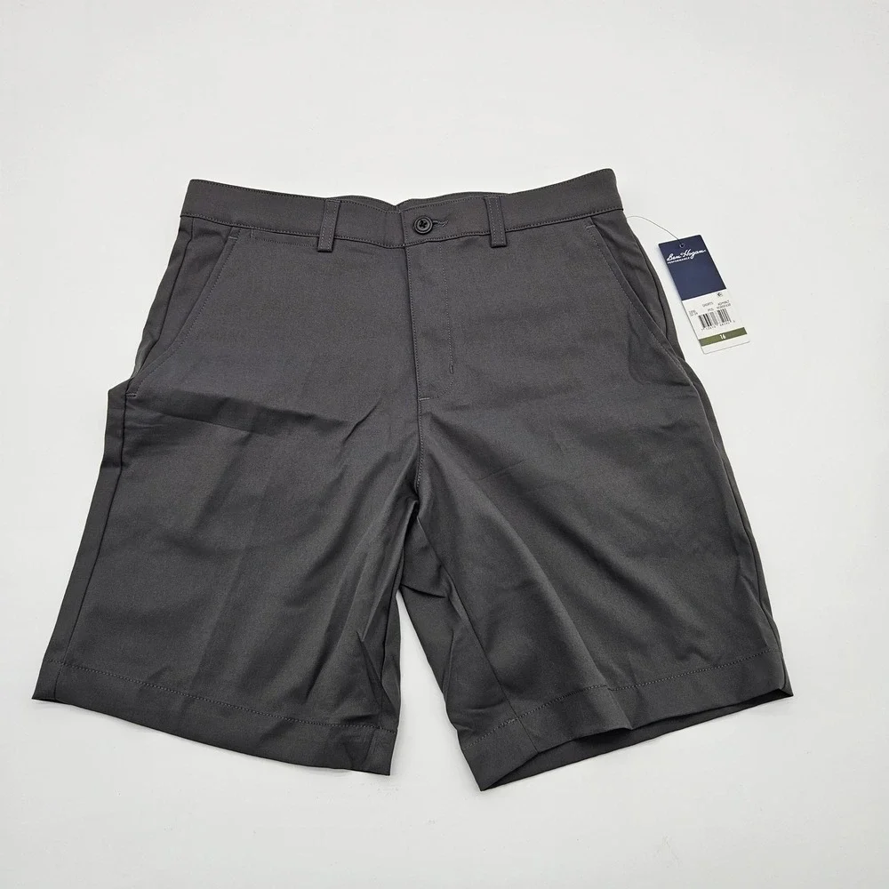 Ben Hogan Performance Shorts Asphalt Flat Front Boys Size 16 Polyester